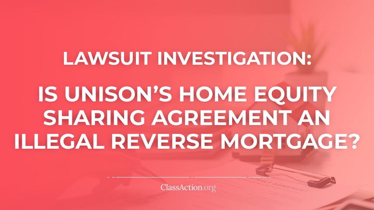 Unison Home Equity Lawsuits Reverse Mortgage